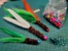 Picture of 3 pack of handmade feather fetch toys for cat with bell - flies like a dart!