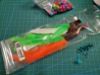 Picture of 3 pack of handmade feather fetch toys for cat with bell - flies like a dart!