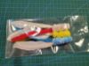 Picture of 3 pack of handmade feather fetch toy for cat stealth version - flies like a dart! -