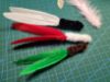 Picture of 3 pack of handmade feather fetch toy for cat stealth version - flies like a dart! -