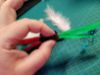 Picture of 3 pack of handmade feather fetch toy for cat stealth version - flies like a dart! -
