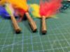 Picture of 3 Pack Silvervine Sticks with Colourful Feathers