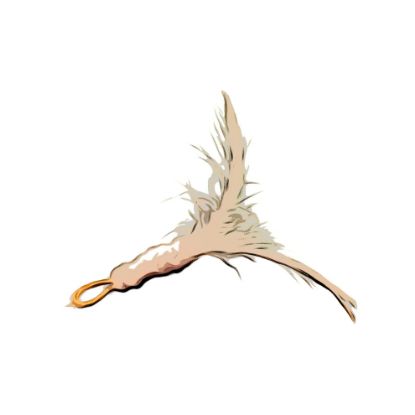 Picture of Handmade white natural swan feather teaser refill