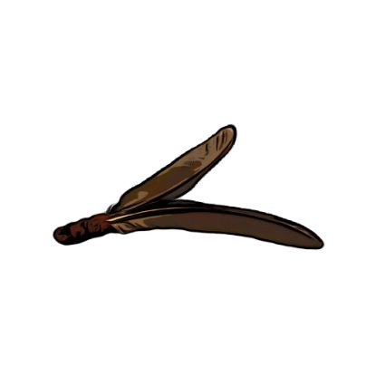 Picture of MUNIFICENT Big Lad's handmade natural rooster feather fetch toy