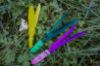 Picture of 3 pack of handmade feather fetch toys for cat with bell - flies like a dart!