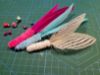 Picture of 3 PACK of fetch toys with bell, no bell and natural - variety pack - flies like a dart!