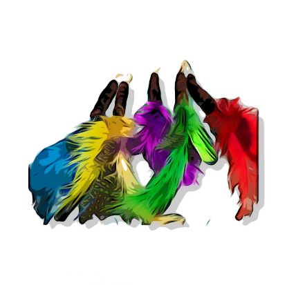 Picture of 5 PACK handmade feather refill toys - 4 feathers per toy