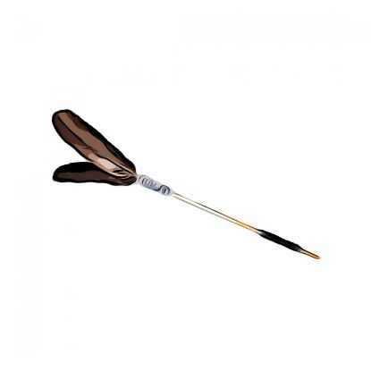 Picture of Handmade large wand toy with real chicken feathers - no more hand scratches