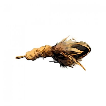 Picture of Handmade from natural feathers refill toy for frenzy & da bird type Mini Small wand teaser