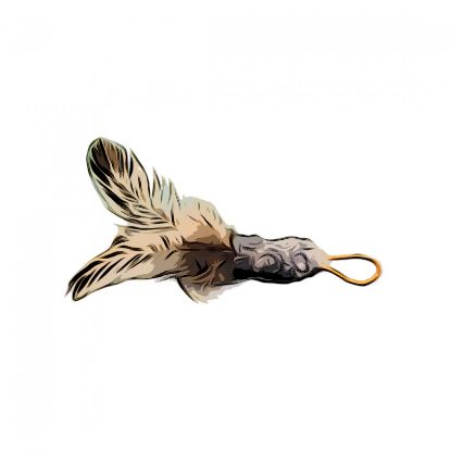 Picture of MUNIFICENT Dotty's handmade natural hen feathers refill toy for frenzy & da bird type wand teasers