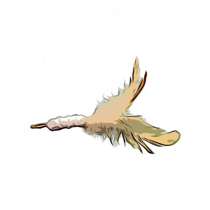 Picture of MUNIFICENT Gingers' natural hen handmade feathers refill toy for frenzy & da bird type wand teasers