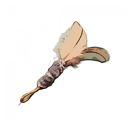 Picture of MUNIFICENT Blueys' natural hen handmade feathers refill toy for frenzy & da bird type wand teasers