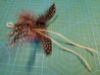Picture of BROWN Handmade from natural Guinea Fowl feathers and hemp refill toy for frenzy & da bird type wand teasers