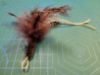 Picture of BROWN Handmade from natural Guinea Fowl feathers and hemp refill toy for frenzy & da bird type wand teasers