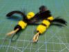 Picture of SET OF 2 - Yellow and black BEES made out of feathers and fluffy stem wand teaser refill