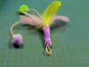 Picture of Dual Colour Handmade feather hemp and pompon refill toy for frenzy & da bird type wand teasers