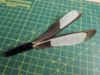 Picture of Handmade Black and white Magpie feather fetch toy for cat stealth version