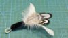 Picture of Black and white pheasant feather wand teaser refill for Da bird Frenzy
