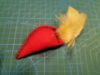Picture of 3 PACK of handmade colourful felt mice filled with catnip with feather tails (Random colours)