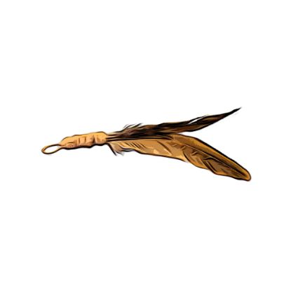 Picture of Big prey handmade from natural pheasant wing feathers refill toy for frenzy & da bird type wand teasers 