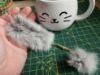 Picture of Small real rabbit fur mouse wand teaser: the ultimate feline playtime experience