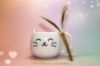 Picture of MUNIFICENT XXL Mushroom's dual colour natural hen chicken feather handmade fetch toy for cat - stealth version -